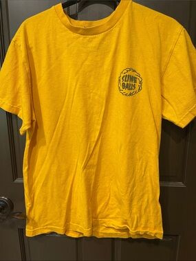 Santa Cruz Yellow Chest Logo Skate Tee